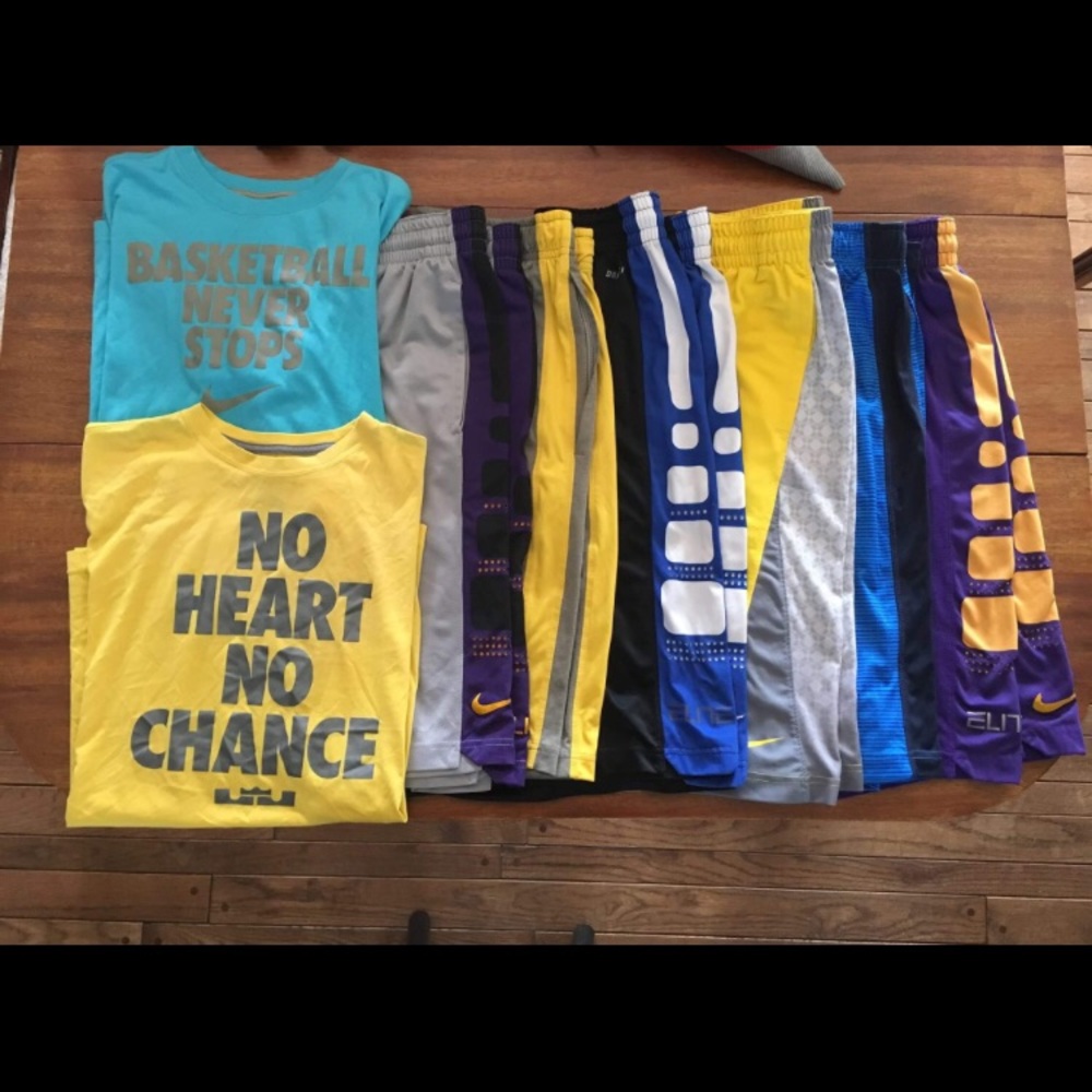 Nike Men’s Basketball lot- 2 shirts, 6 shorts